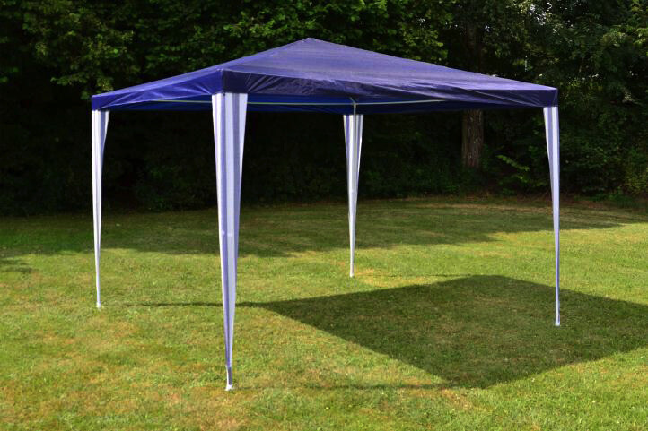 VCM Pavillon blau Stahlrohr B/H/L: ca. 300x197x300 cm