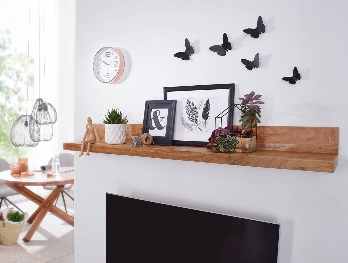 Wandregal natur B/H/T: ca. 60x17x23 cm