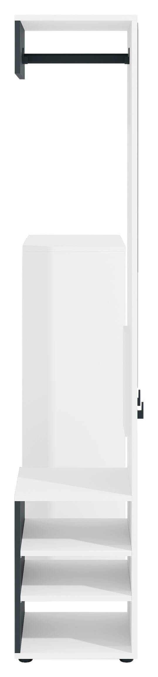 Garderobe Lyon weiß schwarz B/H/T: ca. 70x115x33,5 cm