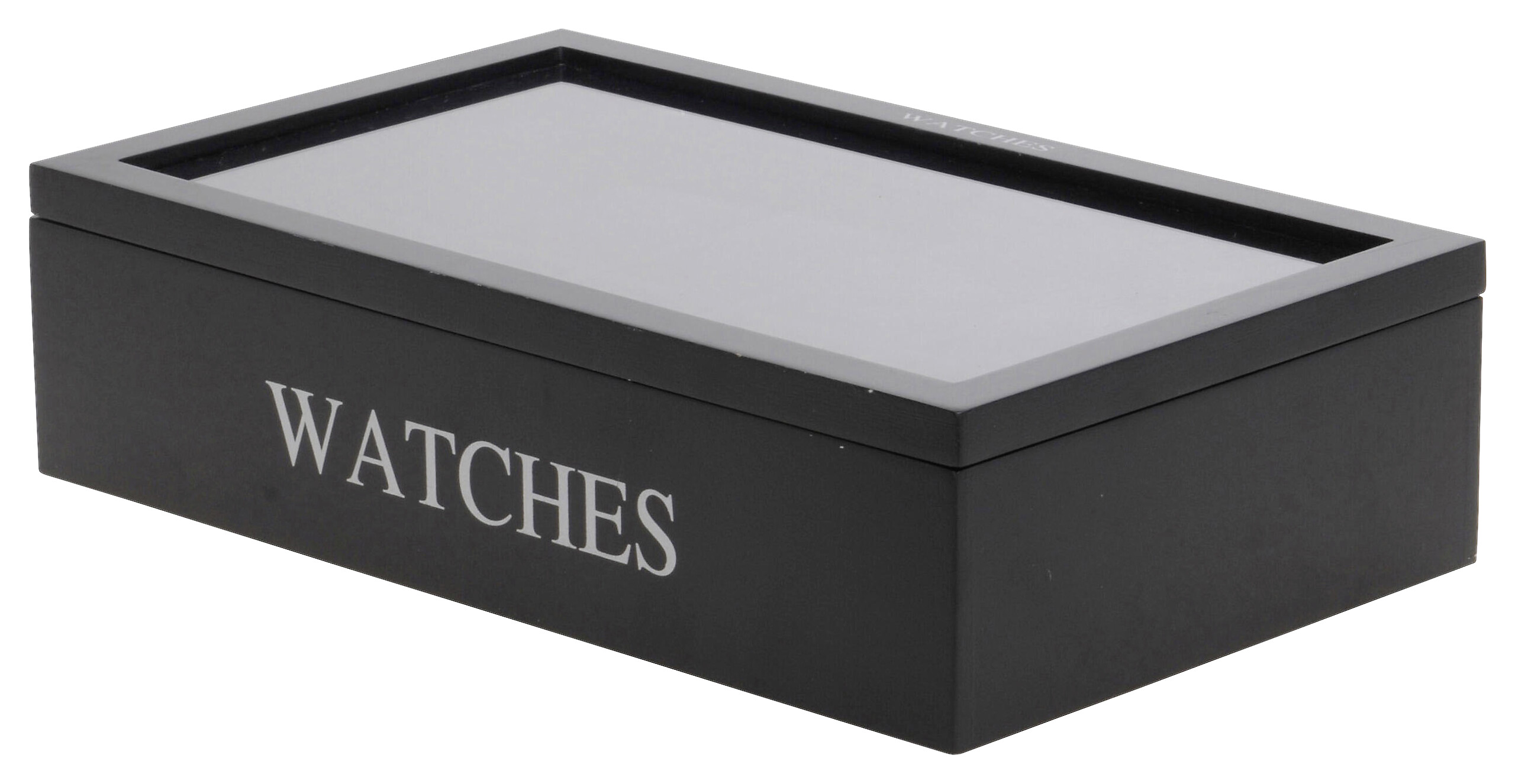 Uhrenbox schwarz Holz B/H/L: ca. 34,2x20,4x8,7 cm