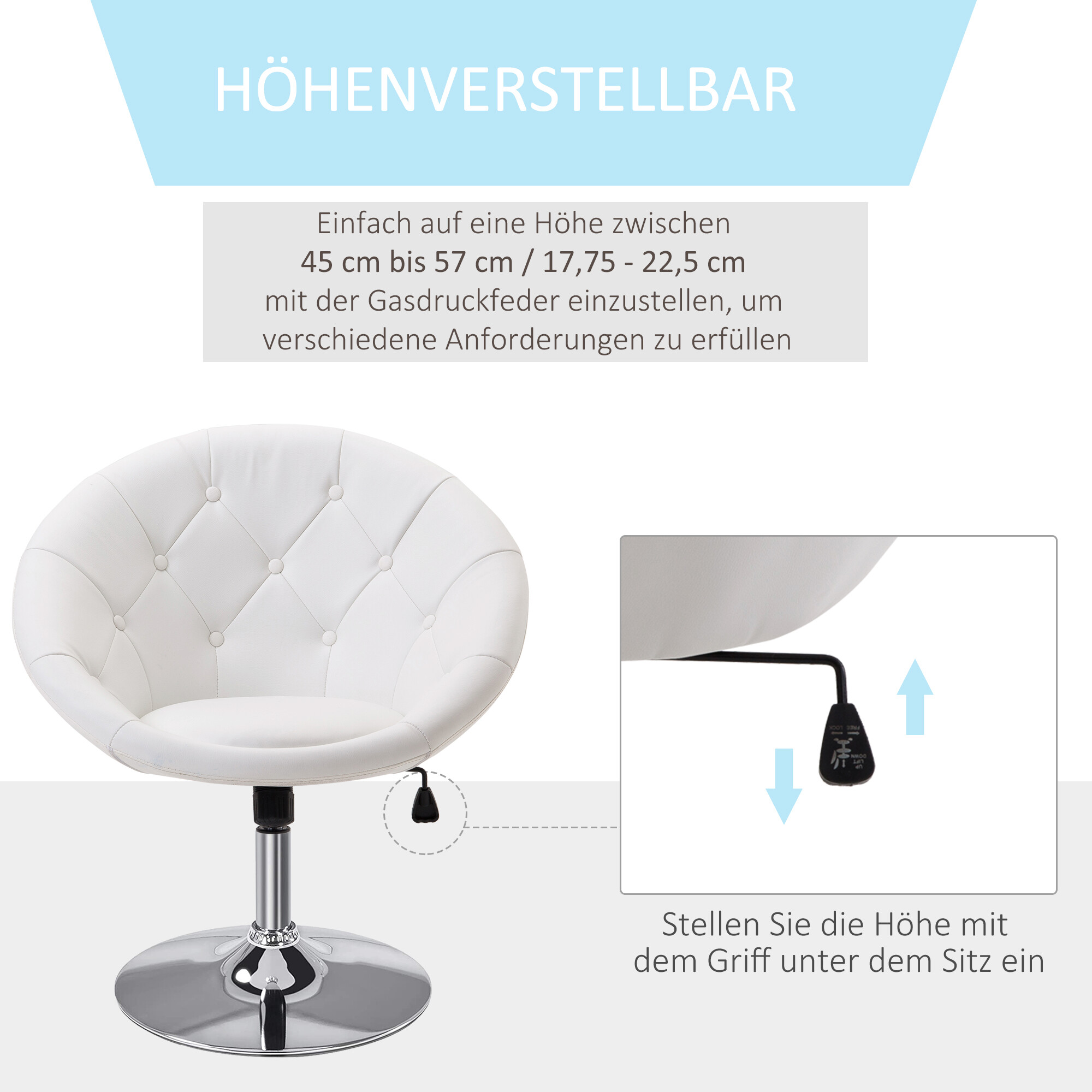 Hocker 833-357WT weiß