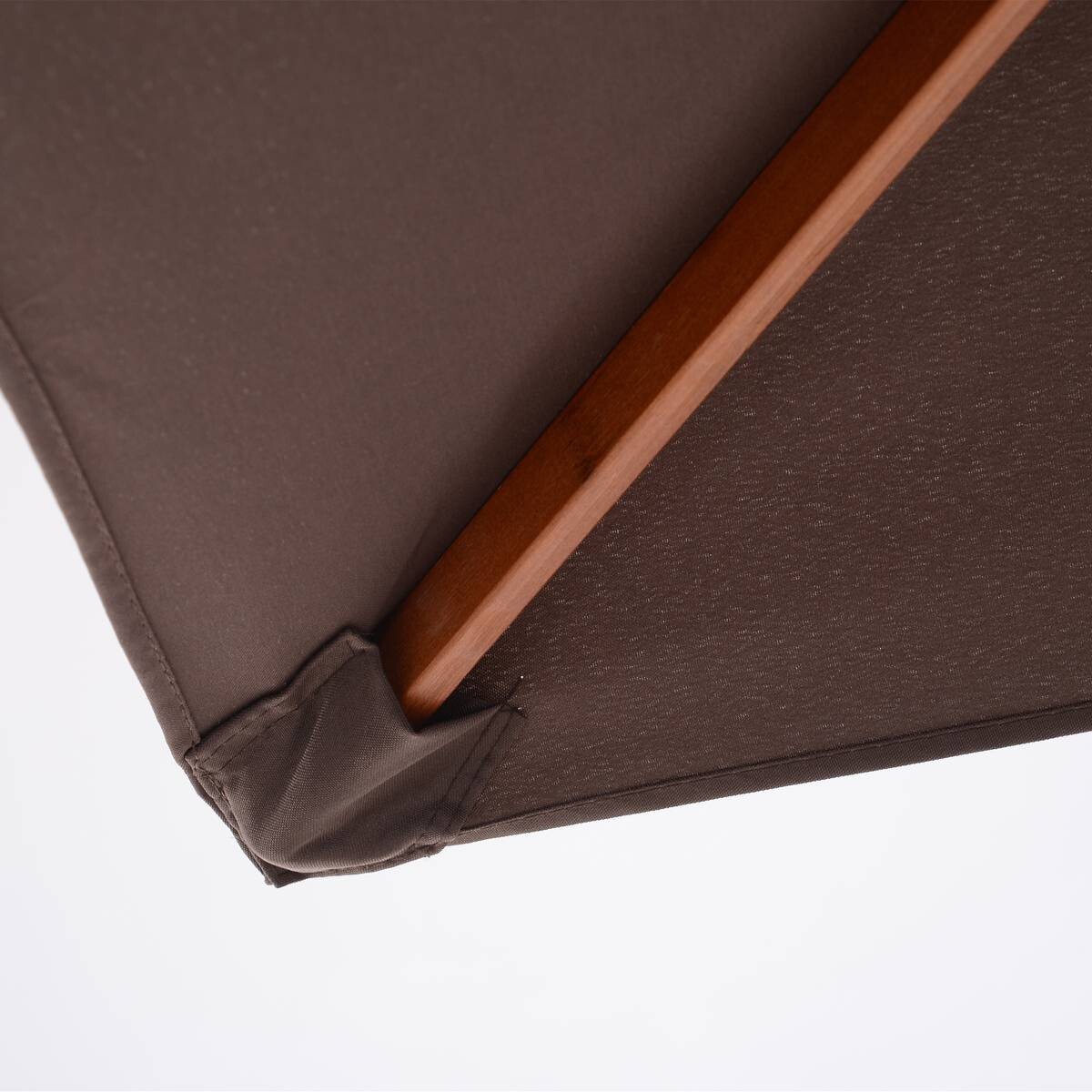 Outsunny Sonnenschirm kaffee Bambus B/H/L: ca. 150x230x200 cm