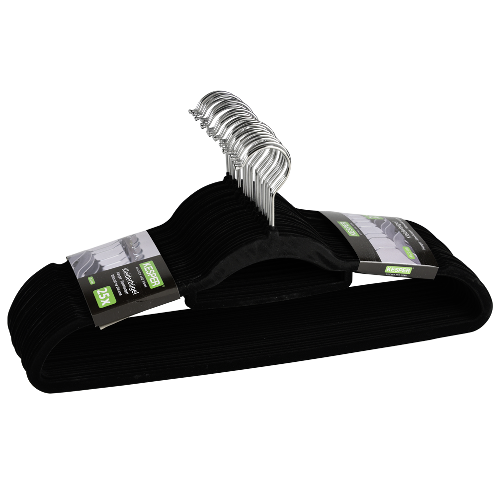 Kesper Kleiderbügel 25tlg. schwarz Kunststoff Kesper Kleiderbügel 25tlg. schwarz Kunststoff