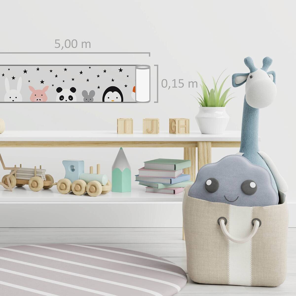 A.S.Creation Bordüre schwarz weiß B/H/D: ca. 15,5x500x5,7 cm