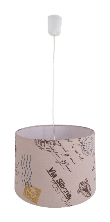 Näve Leuchten Pendelleuchte braun Leinen H/D: ca. 136x35 cm E27 1 Brennstellen