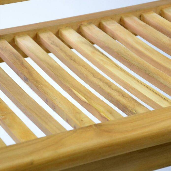 VCM Gartenbank braun Teakholz B/H/L: ca. 60x90x180 cm