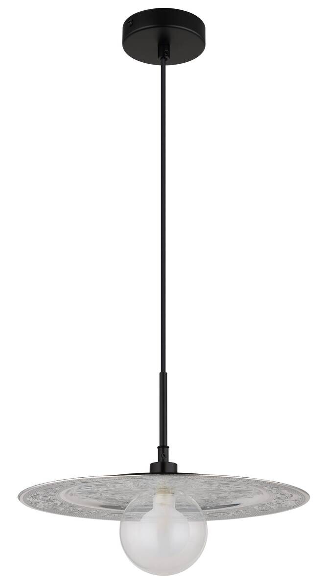 GLOBO LED-Pendelleuchte schwarz silber Metall Kunststoff H/D: ca. 119x33 cm 1.0 Brennstellen