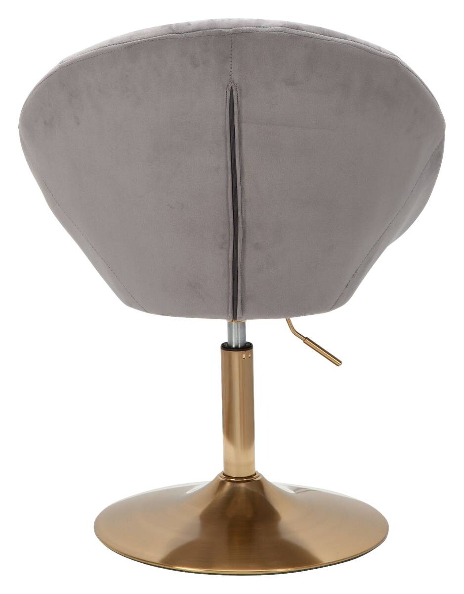 Wohnling Sessel grau gold Stoff Eisen