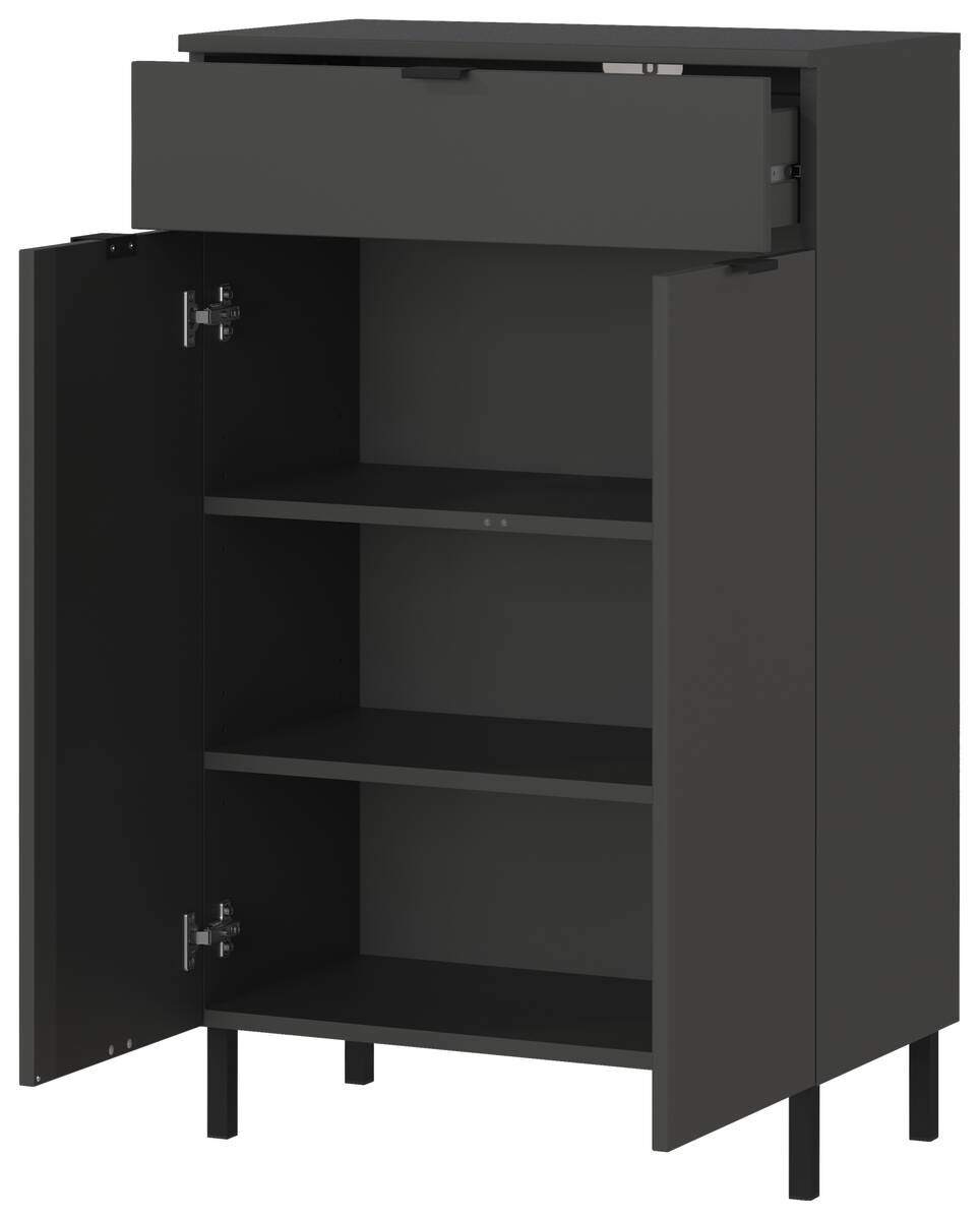 Kommode 1981-547 Graphit Optik B/H/T: ca. 60x97x34 cm