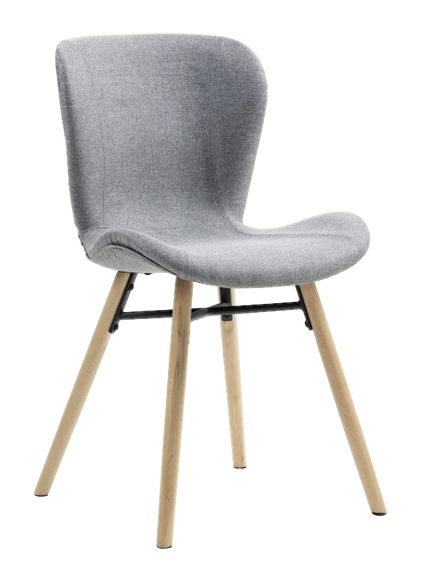 Stuhl Florenz hellgrau Microfaser B/H/T: ca. 47x80x52 cm