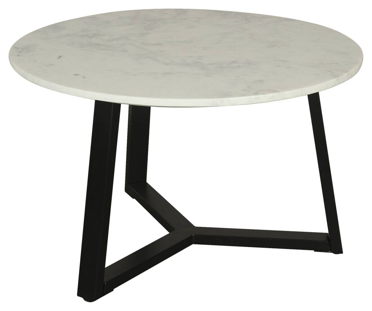 byLIVING Couchtisch CROSS schwarz weiß Metall Marmor H/D: ca. 46x75 cm