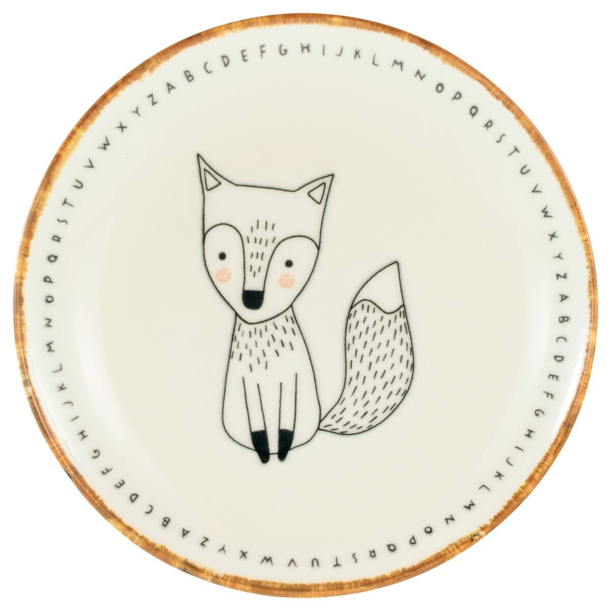 CreaTable Tellerset Freunde des Waldes beige Steinzeug D: ca. 21 cm