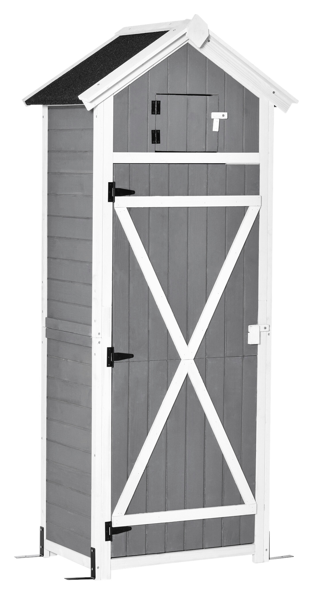 Outsunny Gartenhaus grau B/H/L: ca. 52,5x182x78 cm