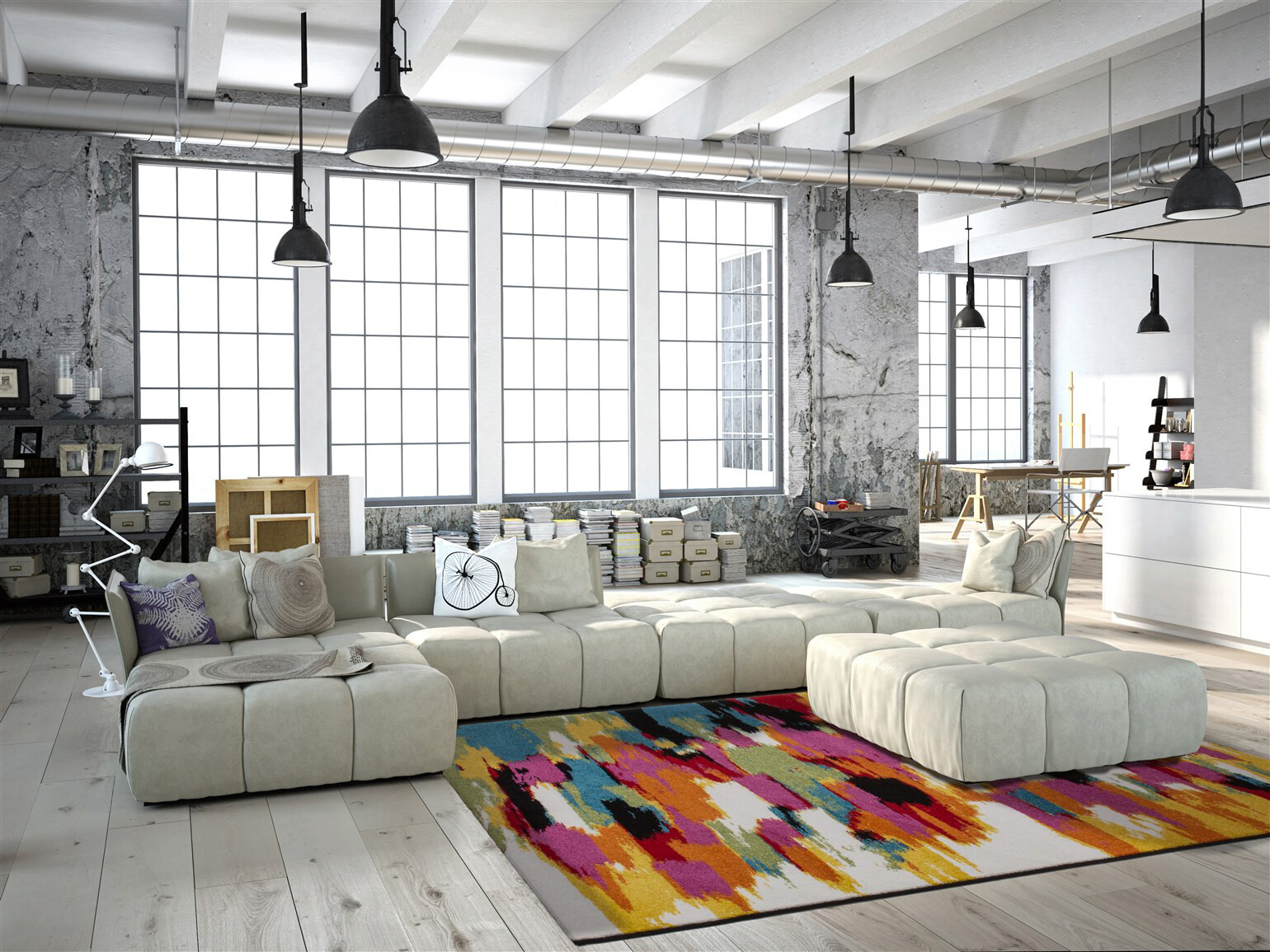 Kayoom Kurzflorteppich Guayama 255 mehrfarbig B/L: ca. 80x150 cm