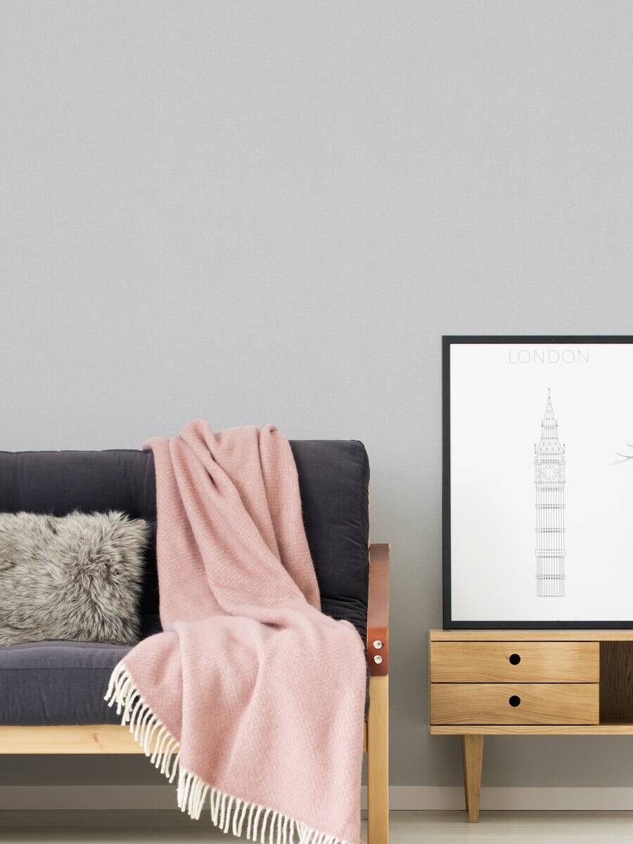 A.S.Creation Vliestapete New Elegance Uni grau B/L: ca. 53x1005 cm