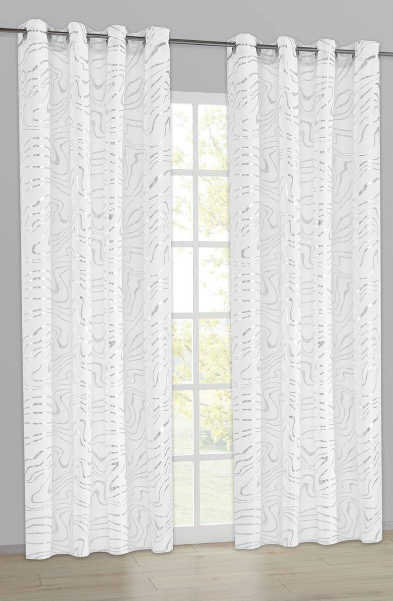 POCOline Ösenvorhang Samoa weiß B/L: ca. 135x245 cm