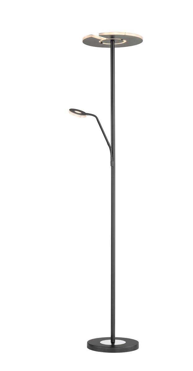 Fischer & Honsel LED-Stehleuchte 40318 Chrom schwarz Metall B/H/T: ca. 35x180x50 cm 1 Brennstellen
