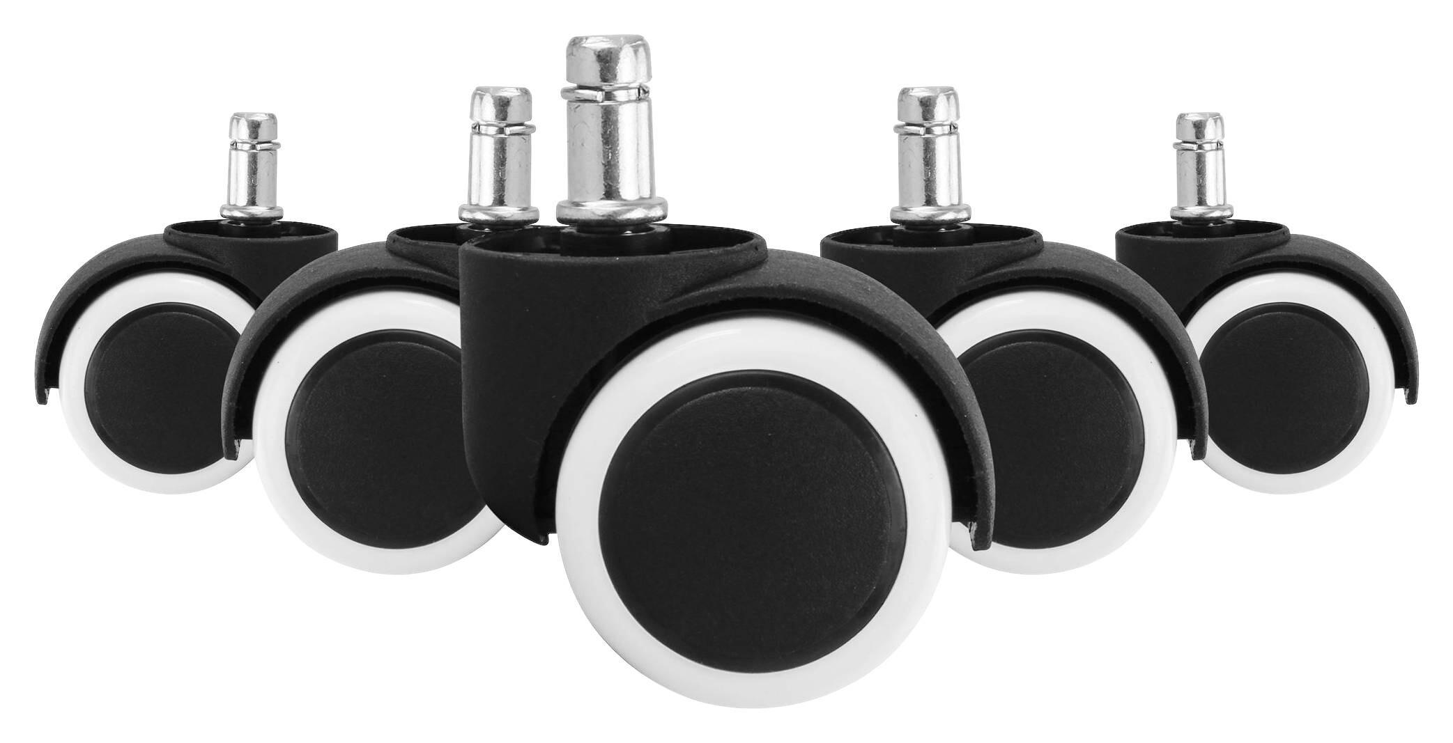 Hartbodenrollen schwarz Kunststoff B/H/T: ca. 5x5x5 cm