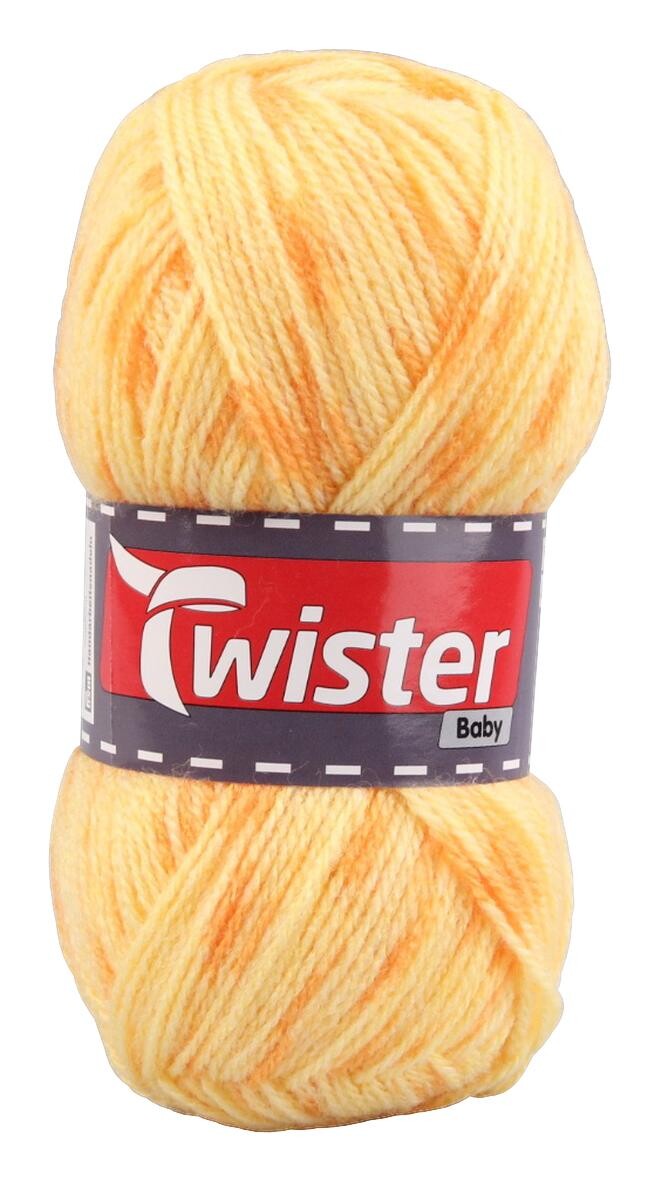Twister Handstrickgarn Twister Baby gelb L: ca. 21000 cm