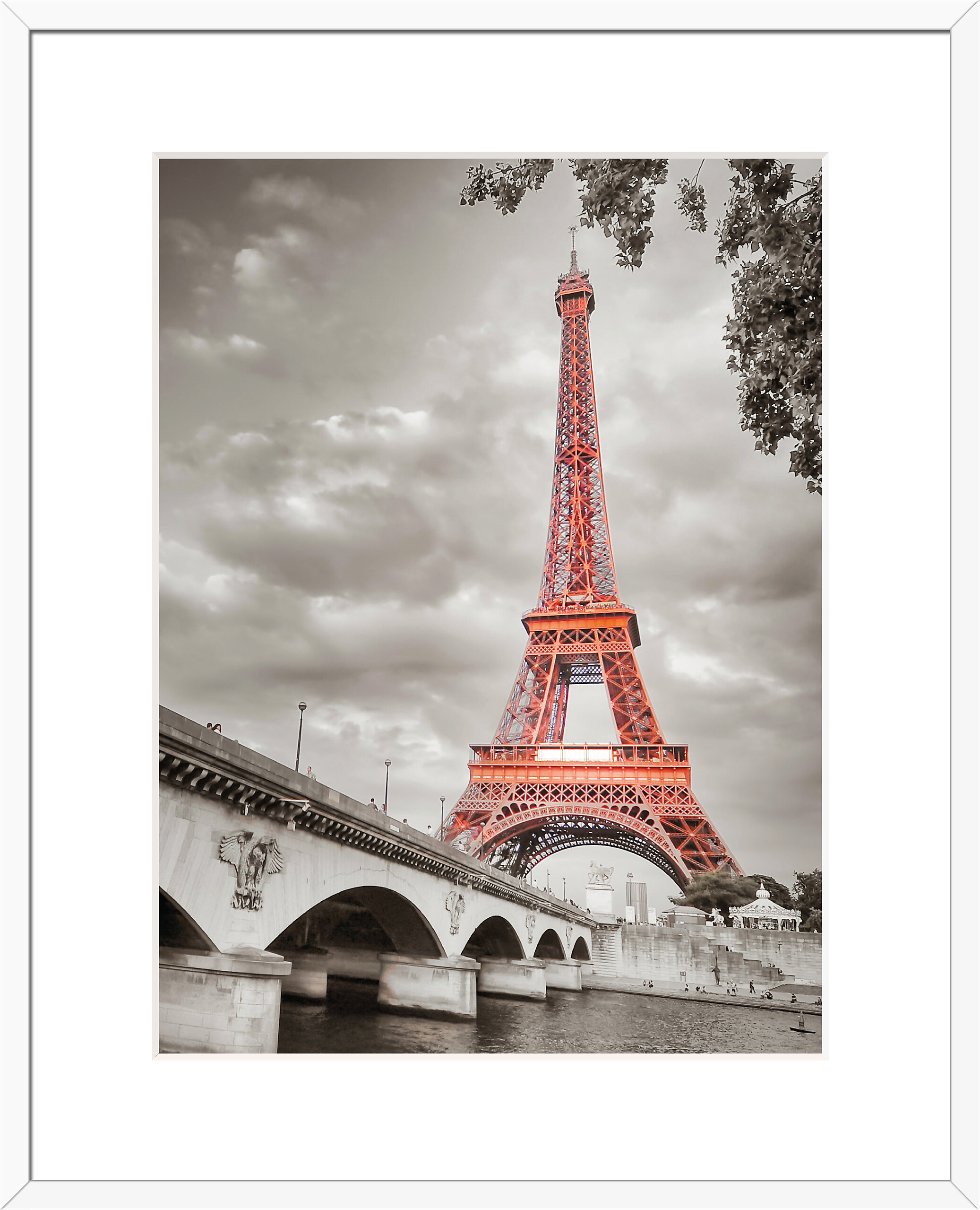 Bilderrahmen weiß Holz B/L: ca. 40x50 cm