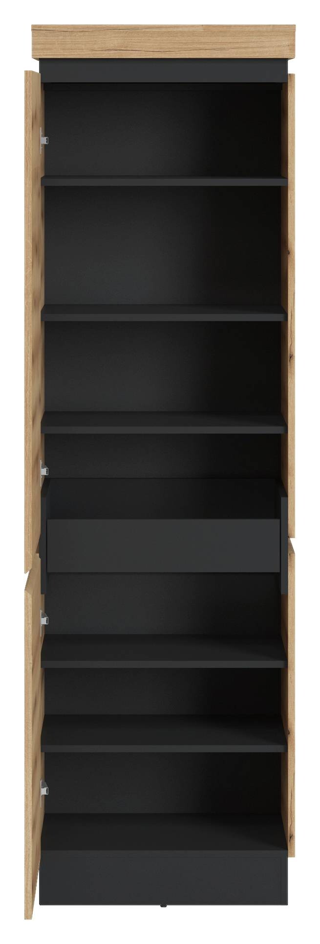 Garderobenschrank Corte Eiche Evoke Coast Nachbildung anthrazit B/H/T: ca. 60x200,5x45 cm Garderobenschrank Corte Eiche Evoke Coast Nachbildung anthrazit B/H/T: ca. 60x200,5x45 cm