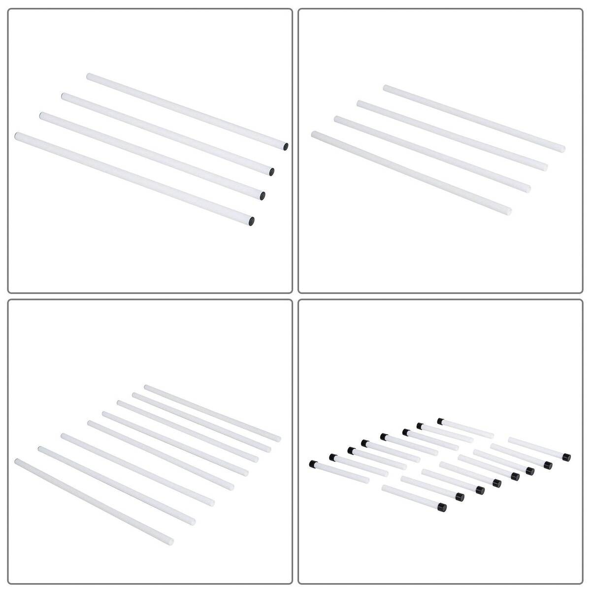 PawHut Agility Hürdenset weiß Kunststoff