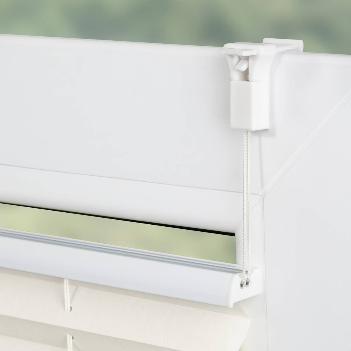 LICHTBLICK Klemmträger und Zubehör Montage-Set für Plissee weiß