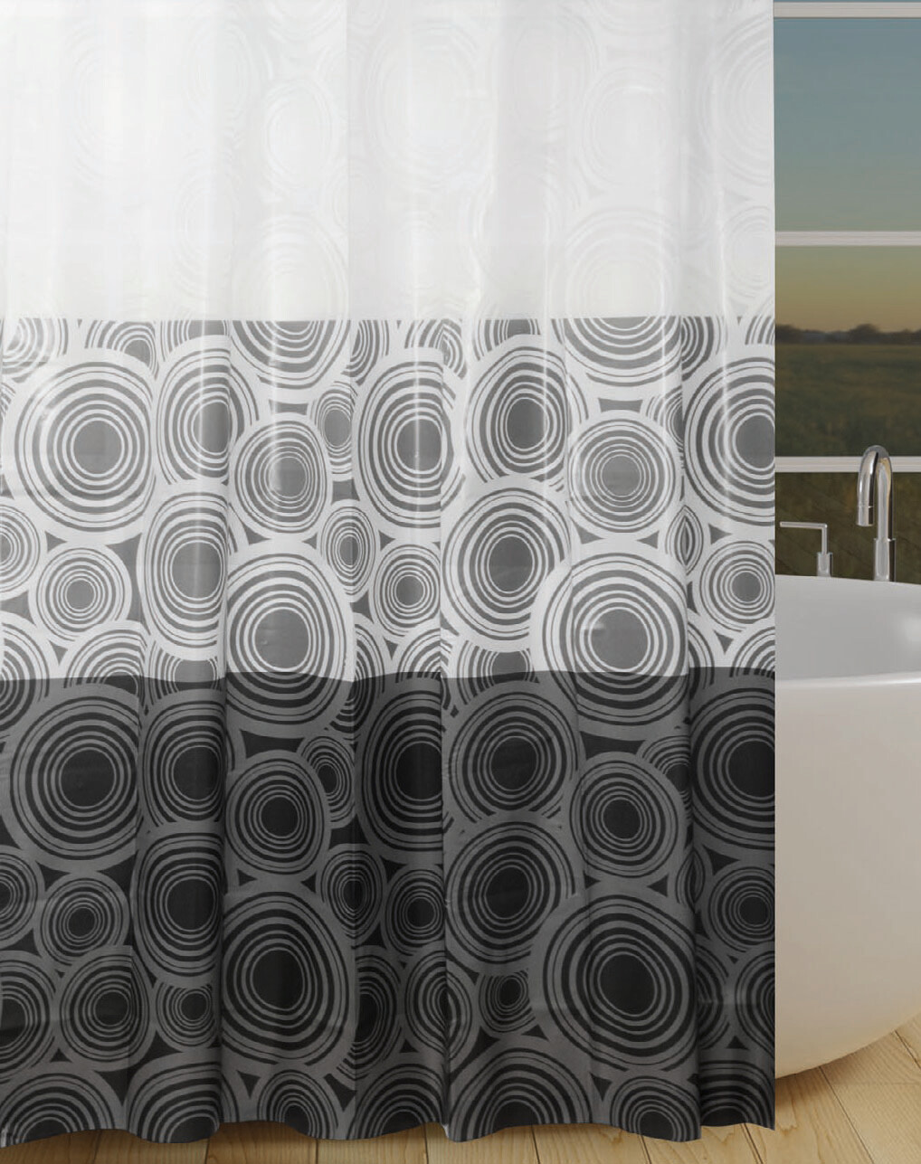 Acus Duschvorhang Silvi Polyethylen (recycelt) B/L: ca. 180x200 cm