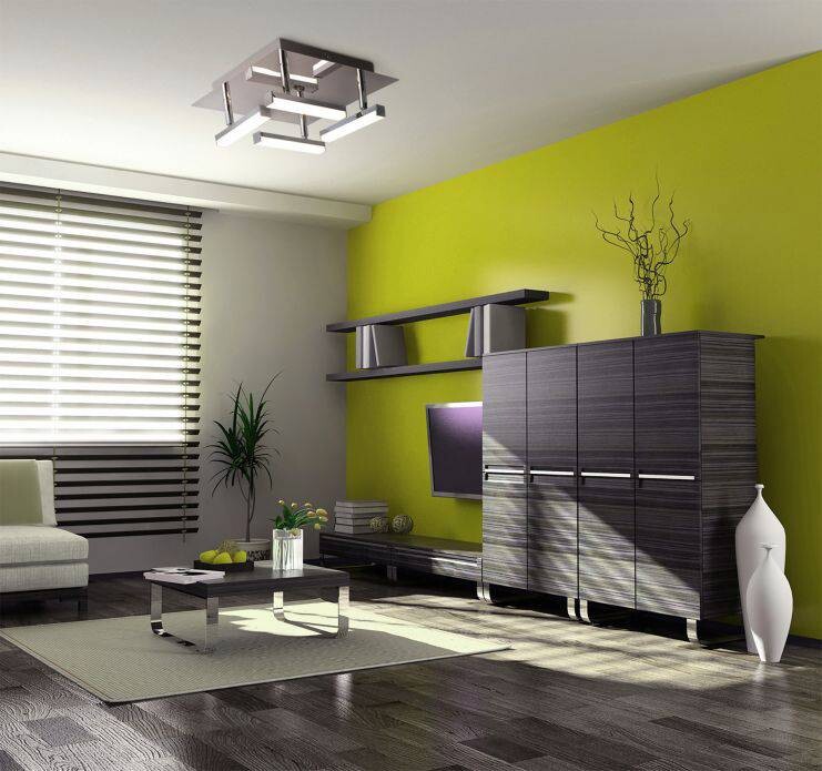 Näve Leuchten LED Deckenleuchte NV1228542 Chrom Metall Acryl B/H/T: ca. 25x11x25 cm null 4 Brennstellen