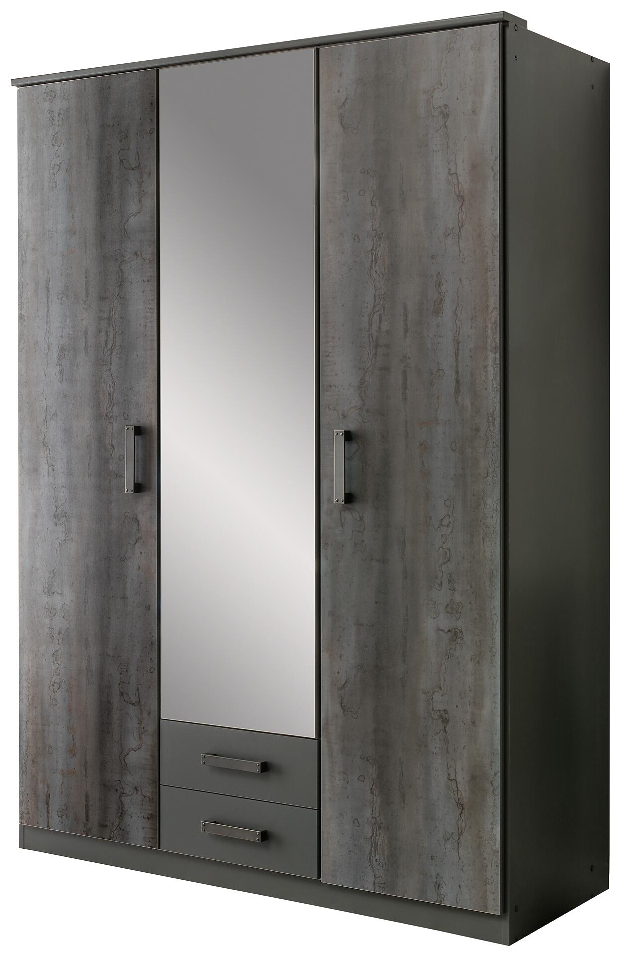 Kleiderschrank Duisburg Graphit B/H/T: ca. 135x199x58 cm