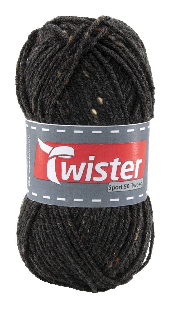 Twister Handstrickgarn Tweed anthrazit L: ca. 15000 cm