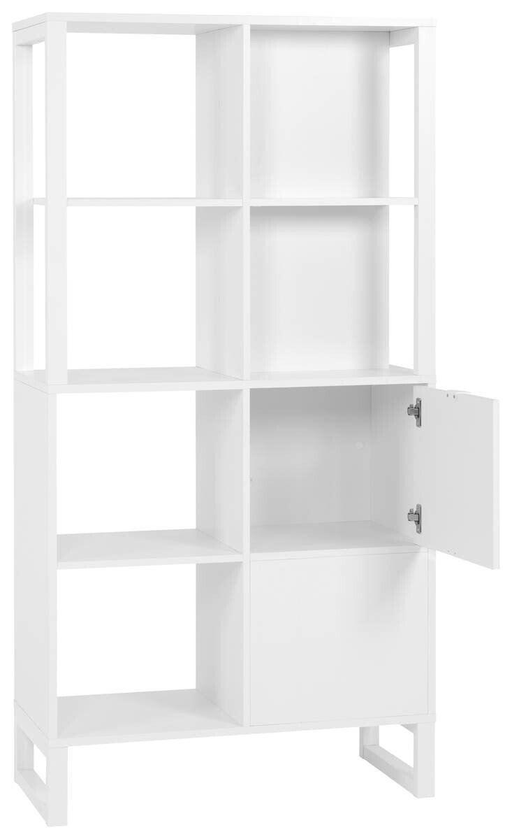 Regal Sumatra weiß Nachbildung B/H/T: ca. 83,5x165x40 cm