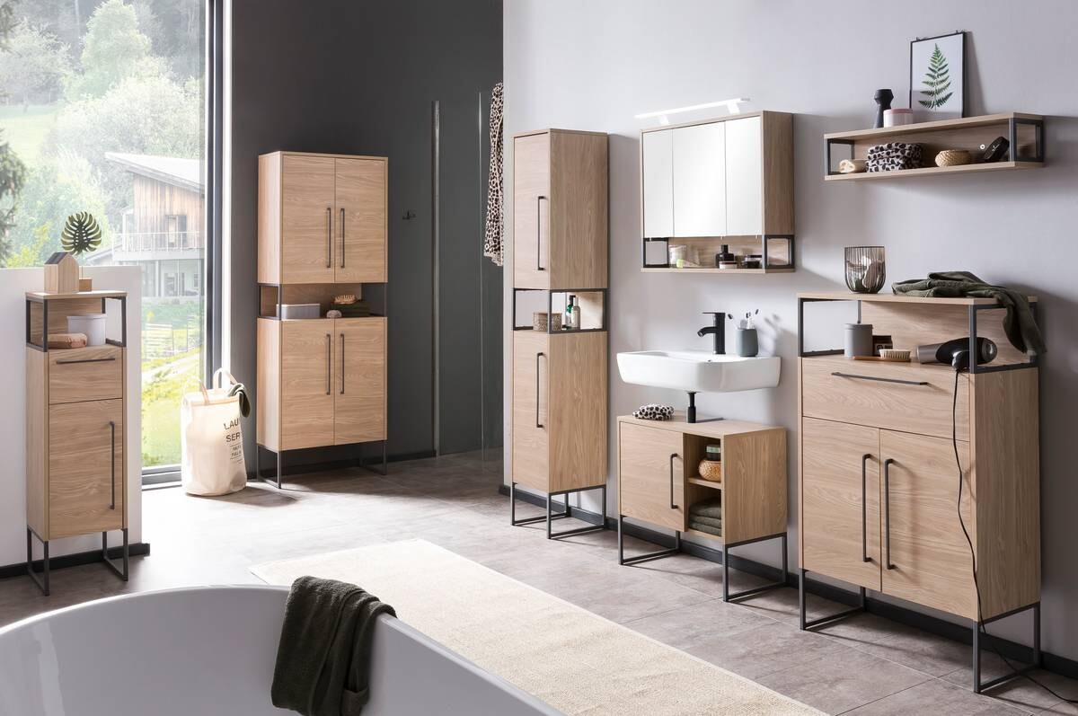 Midischrank Limone Eiche hell Nachbildung B/H/T: ca. 65,2x112,5x33,1 cm Midischrank Limone Eiche hell Nachbildung B/H/T: ca. 65,2x112,5x33,1 cm