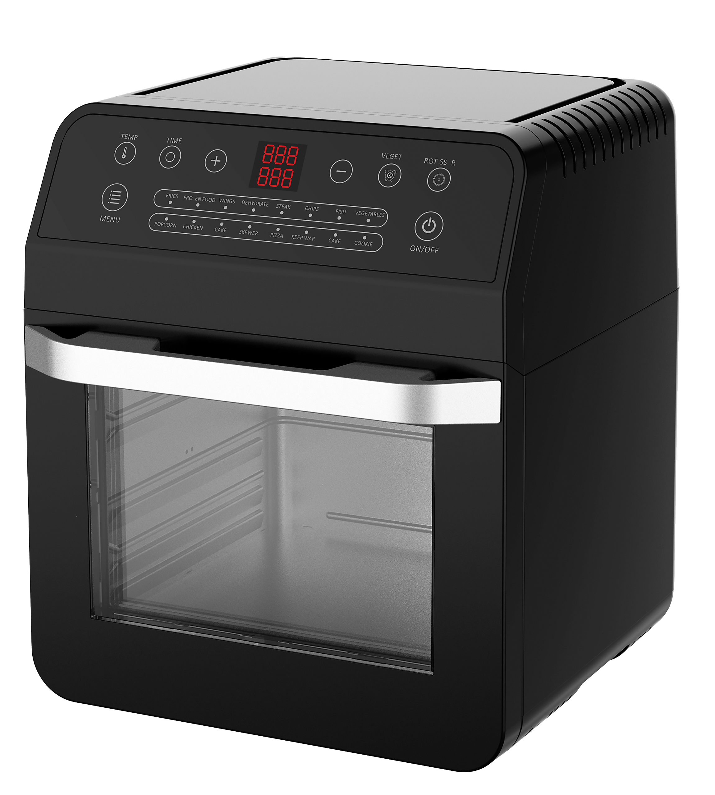 WKM Heißluftfritteuse DAF-1601.12LB schwarz Edelstahl B/H/L: ca. 36x42x40,8 cm ca. 12 l