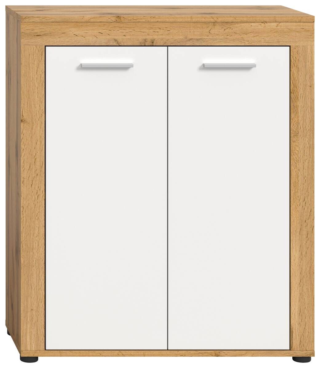 Schuhschrank JAM Eiche Wotan Nachbildung weiß B/H/T: ca. 80x95x35 cm