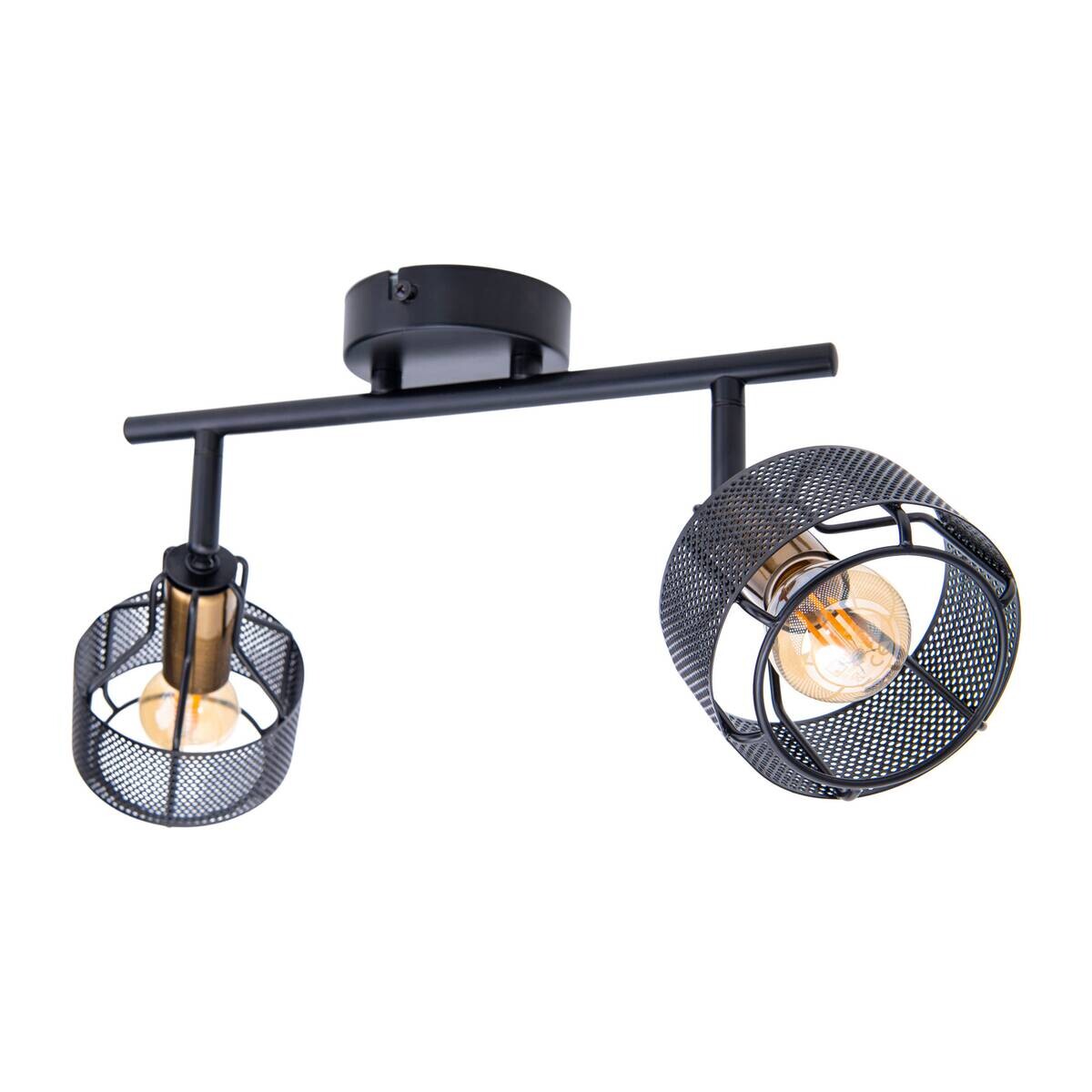 Näve Leuchten Spotleuchte 1387422 schwarz Metall B/H/T: ca. 18,5x15x32 cm E14 2 Brennstellen