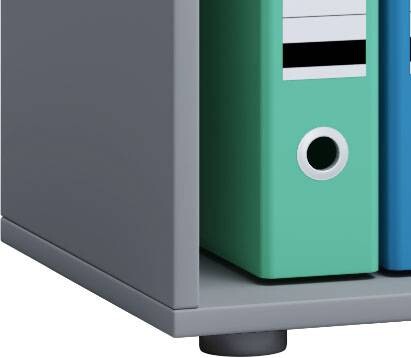 Regal Lona XL ohne Türen grau weiß B/H/T: ca. 70x110x37 cm