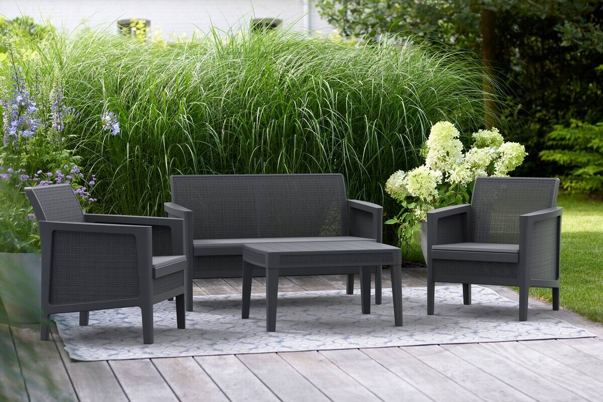 Jardin Gartensitzgruppe Atlas Graphit Kunststoff