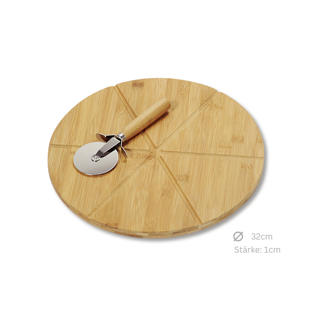 Kesper Pizzateller braun Bambus B/H/L: ca. 32x32x4 cm Kesper Pizzateller braun Bambus B/H/L: ca. 32x32x4 cm