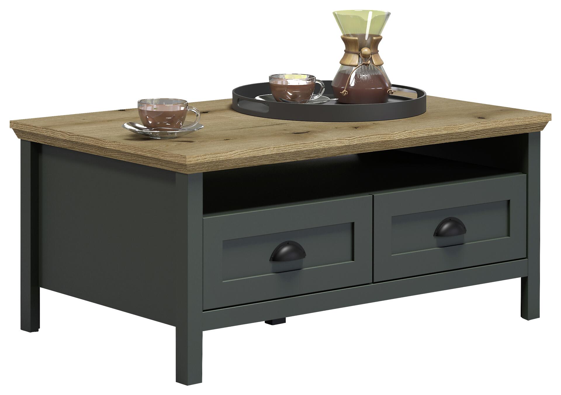 Couchtisch Stanton tannengrün Eiche Evoke Coast Nachbildung B/H/T: ca. 101x45x60 cm