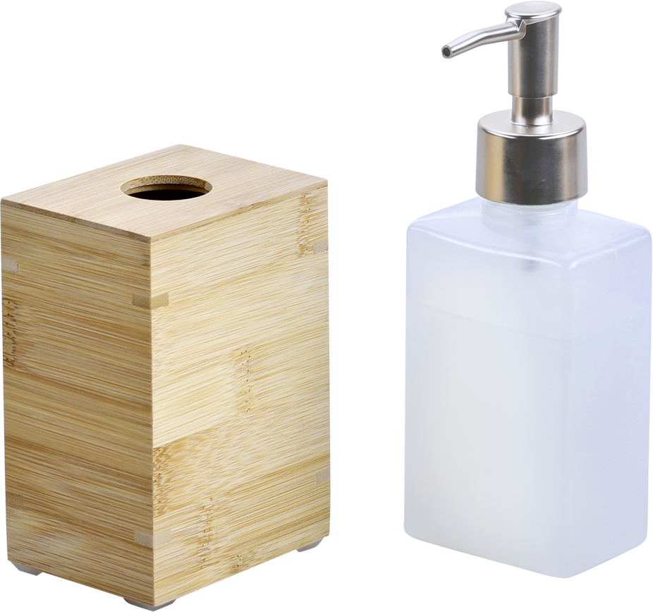 Kesper Seifenspender natur Bambus B/H/L: ca. 6,5x18x8,5 cm