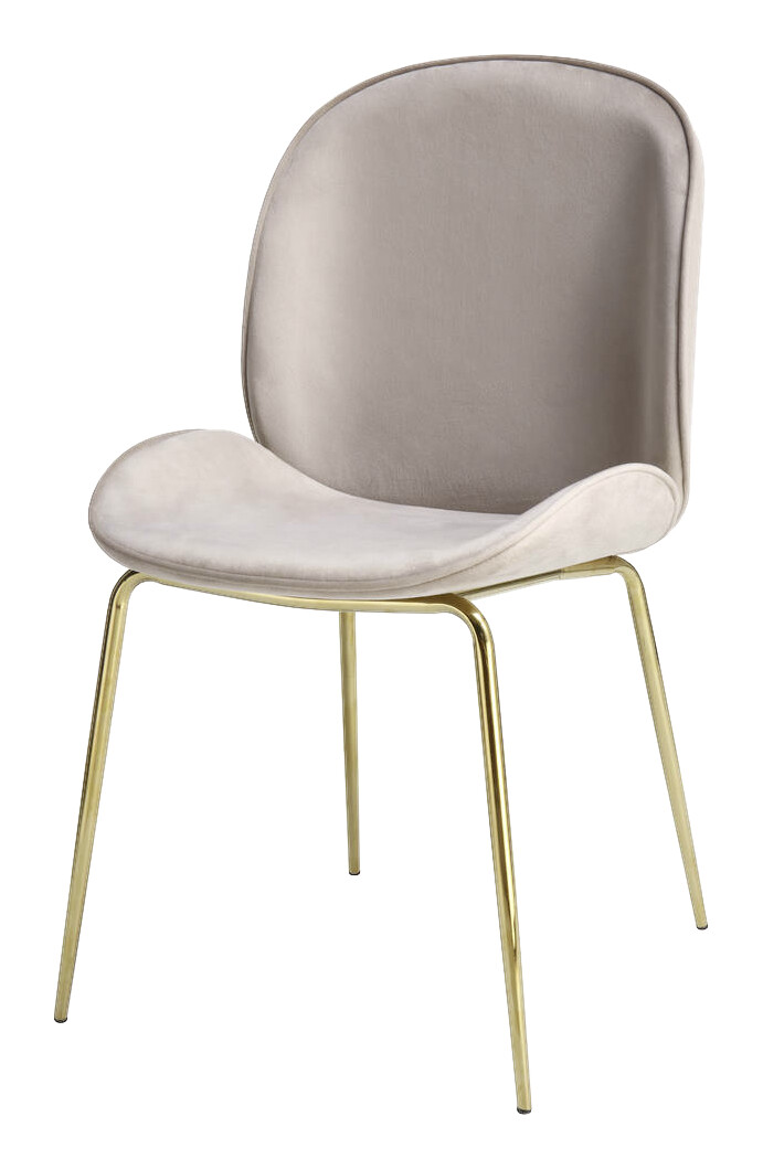 Stuhl Charlize 100 2er beige Microfaser B/H/T: ca. 48x87x59 cm