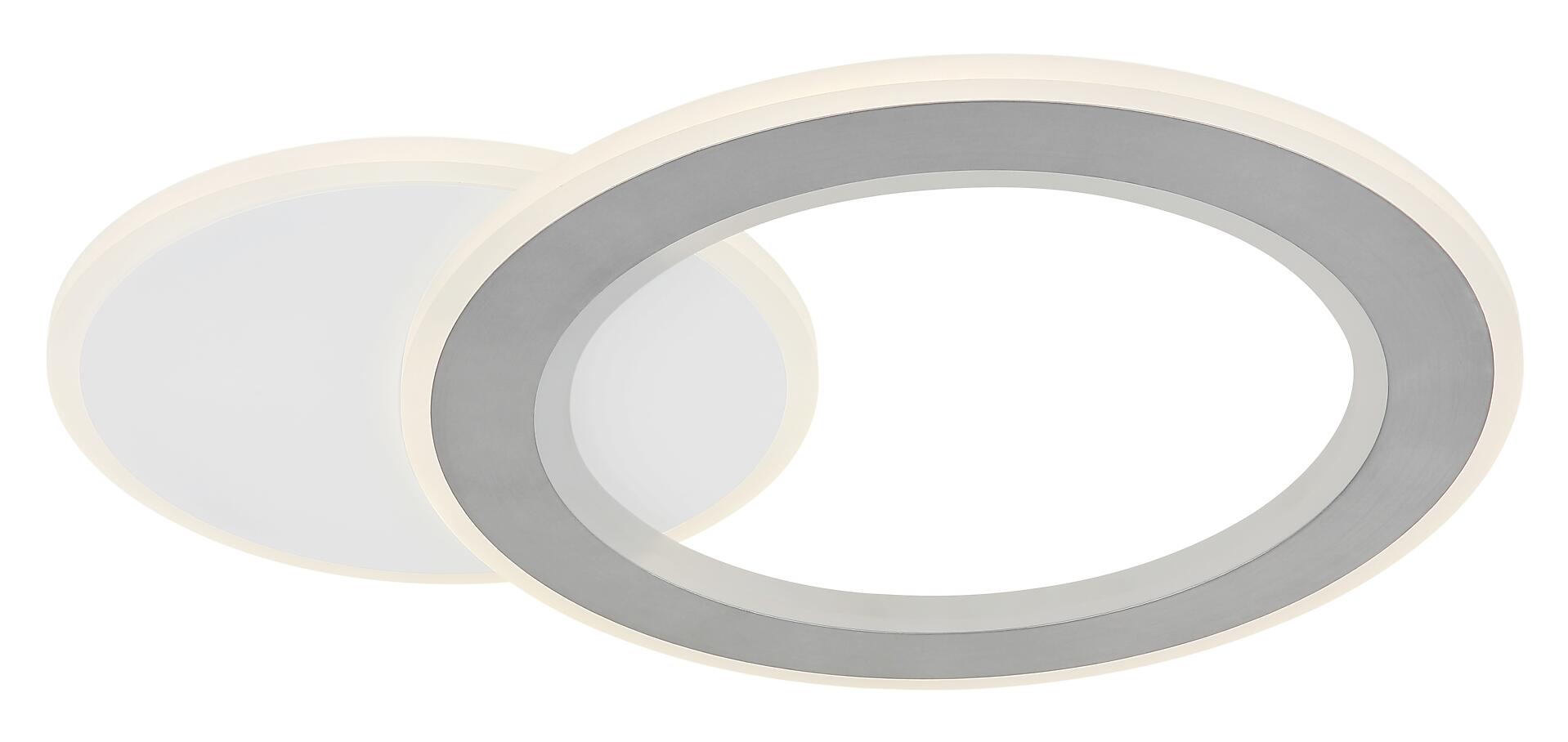 GLOBO LED-Deckenleuchte Opal weiß Metall Kunststoff B/H/L: ca. 38x4x51 cm 1 Brennstellen