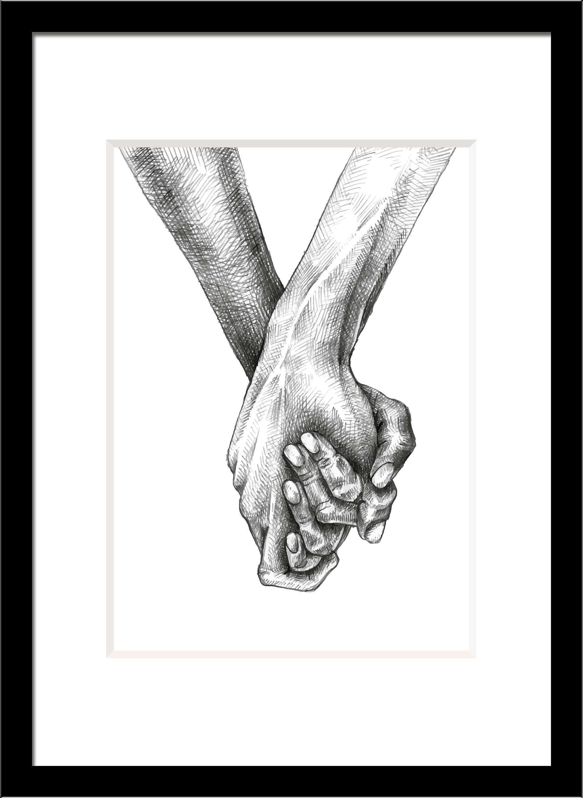 Bilderrahmen schwarz Holz B/L: ca. 21x29,7 cm