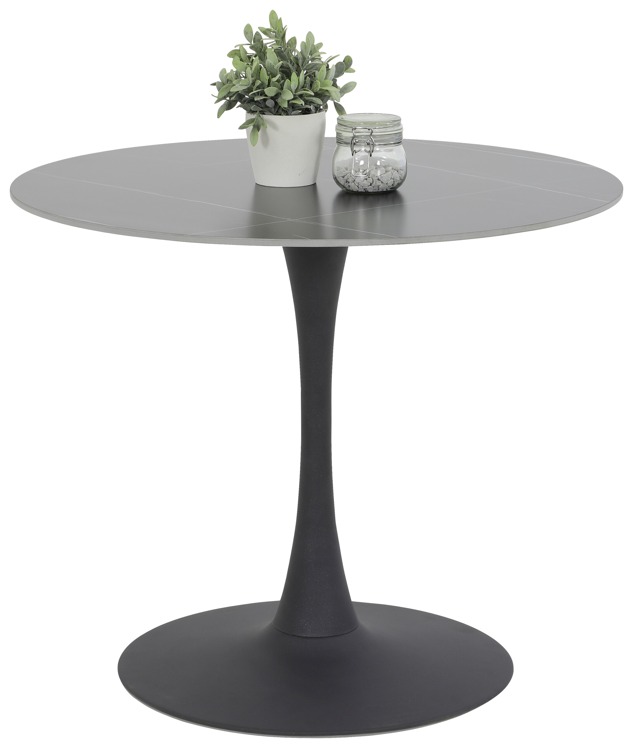 Esstisch Paola II Marmoroptik schwarz anthrazit H/D: ca. 75x90 cm Esstisch Paola II Marmoroptik schwarz anthrazit H/D: ca. 75x90 cm