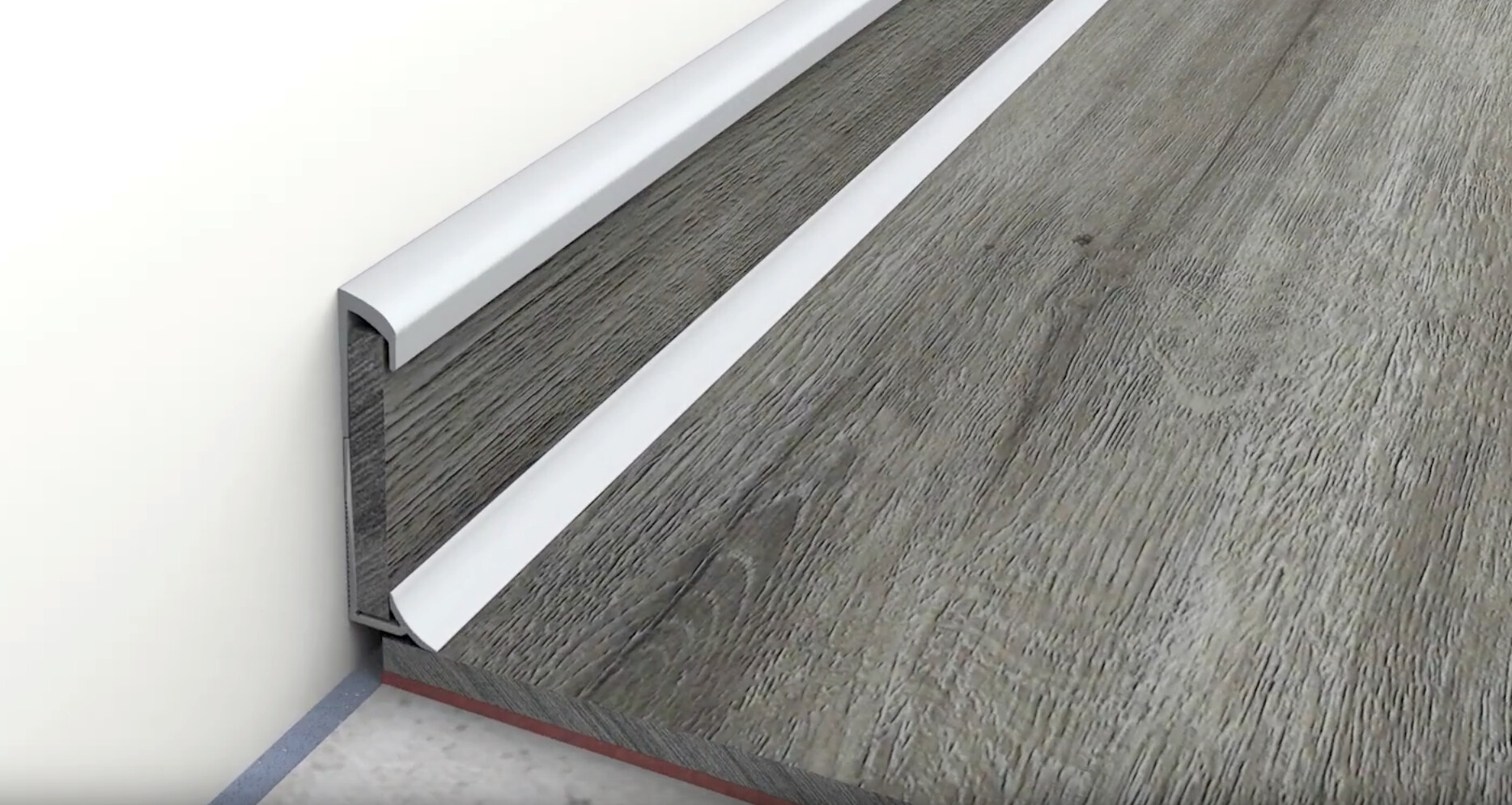 Sockelleiste silber B/L: ca. 27x250 cm pro Stück