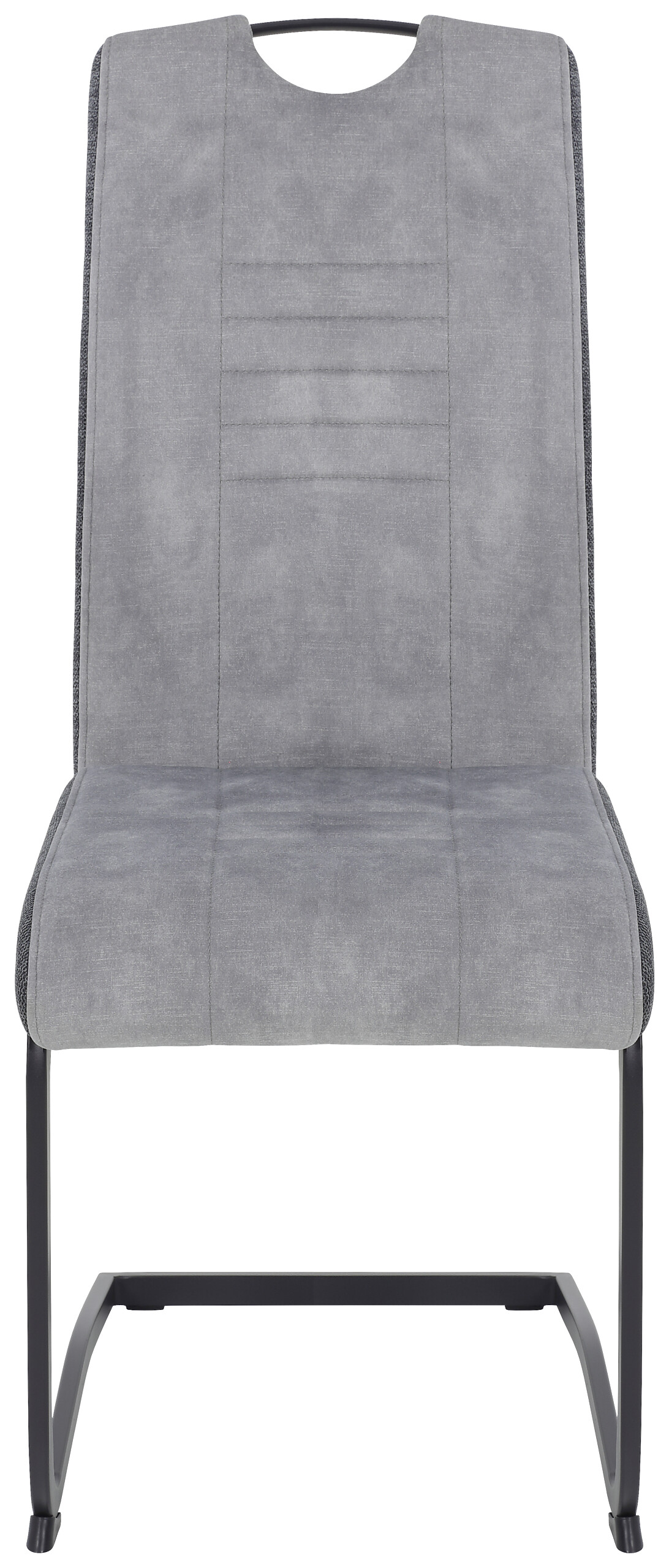 Schwingstuhl Riga, 2er-Set hellgrau anthrazit B/H/T: ca. 44x100x60 cm