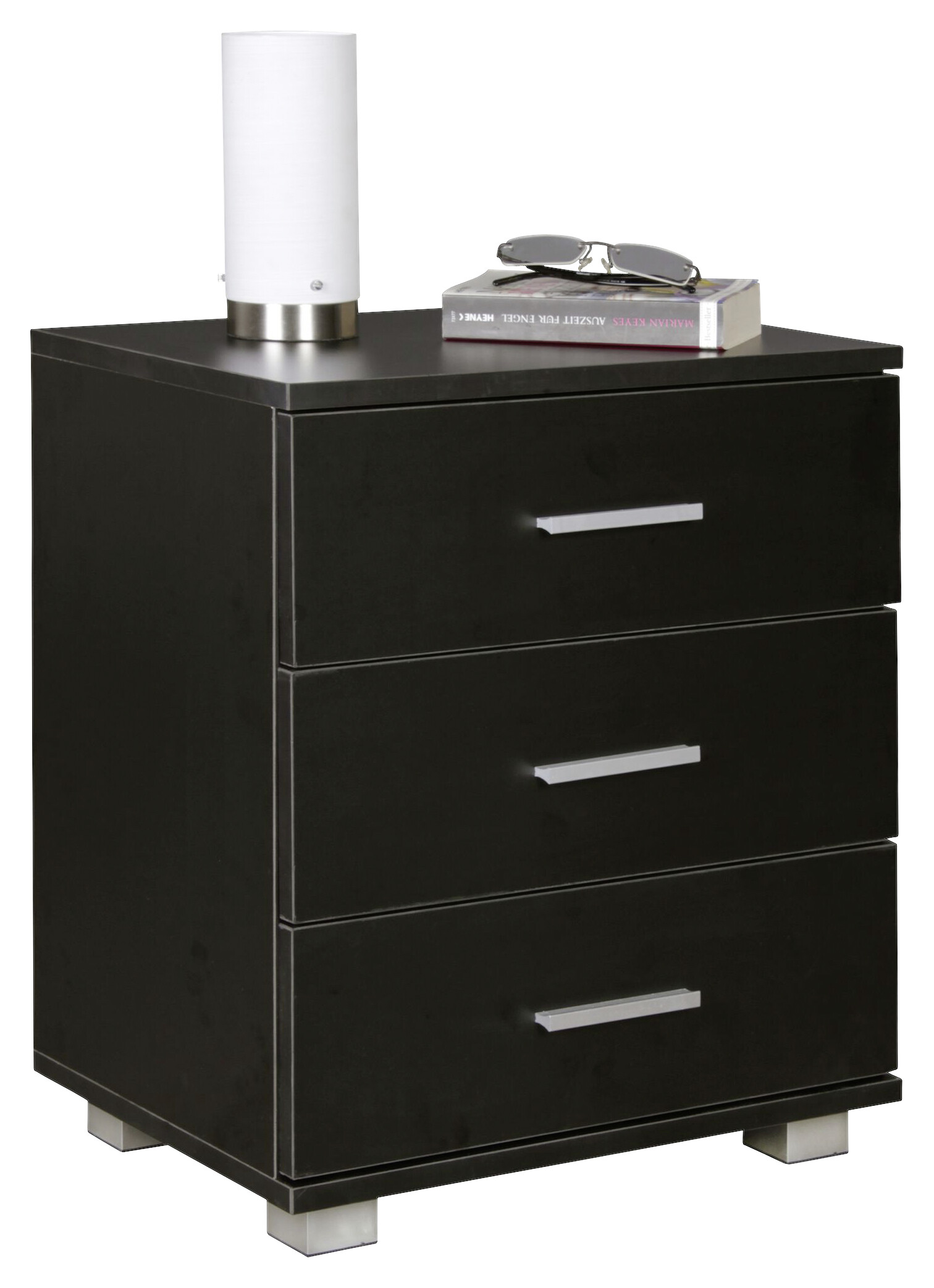 Nachtkonsole schwarz B/H/T: ca. 34x54x45 cm