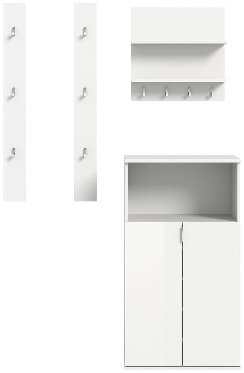 Garderobe PROJEKT X weiß weiß Hochglanz B/H/T: ca. 111x191x37 cm