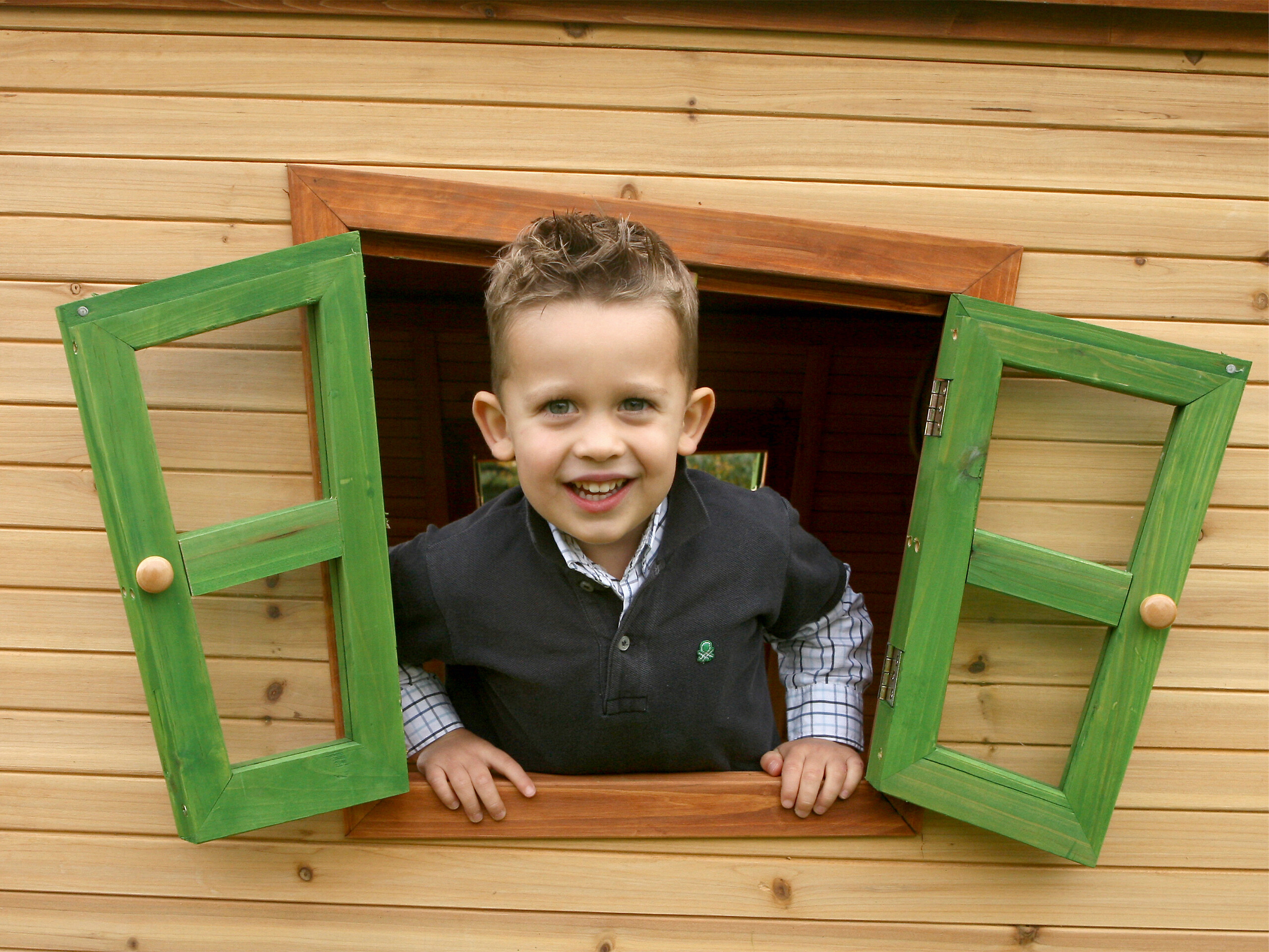 AXI Spielhaus Lisa braun B/H/L: ca. 220x174x193 cm